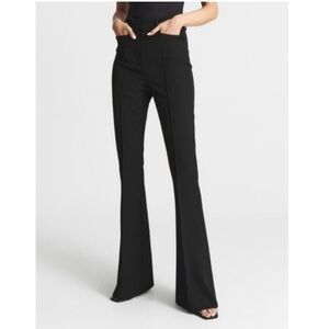 Reiss Dylan Flared High‎ Rise Trousers Black Women's Size 2